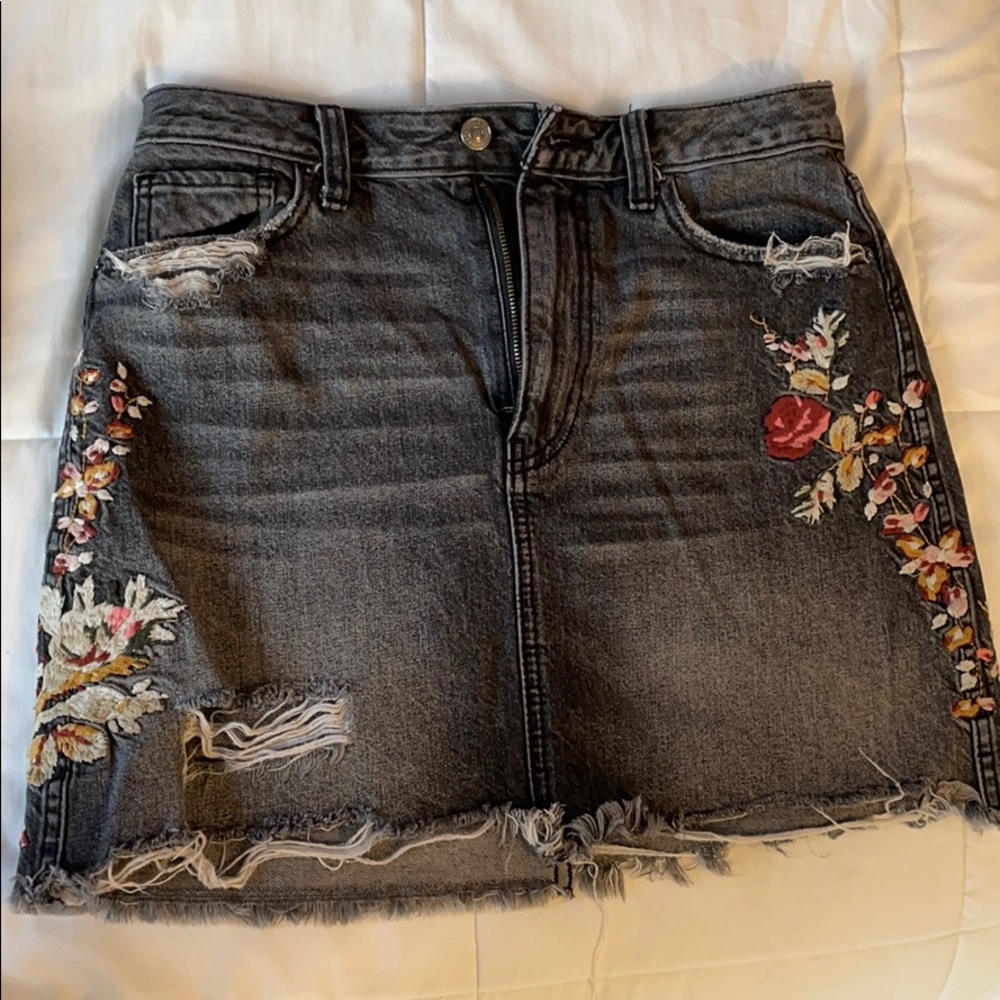 abercrombie embroidered skirt